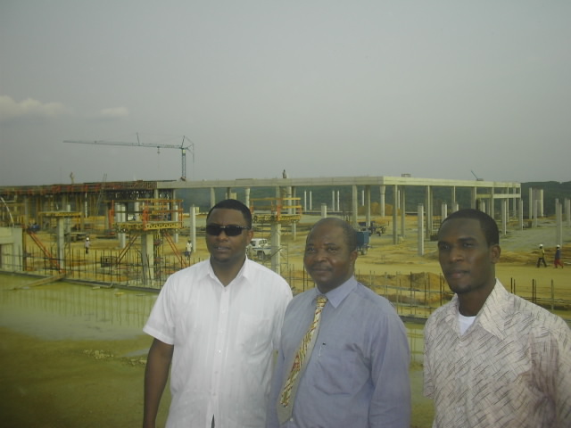 With officials of Multi National Firm Julius Berger at Tinapa Trade Zone Contruction site Tinapa Nigeria